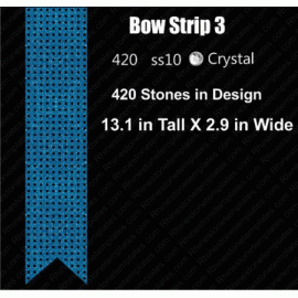 Cheer Bow Strip 3 Rhinestone Download EPS SVG