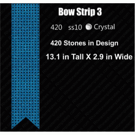 Cheer Bow Strip 3 Rhinestone Download EPS SVG