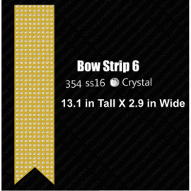 Cheer Bow Strip 6 Rhinestone Download EPS SVG