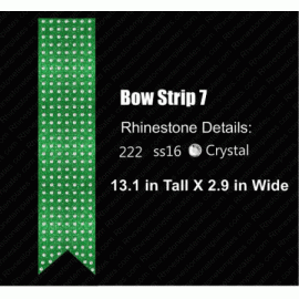 Cheer Bow Strip 7 Rhinestone Download EPS SVG