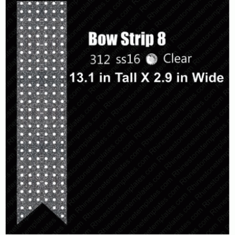 Cheer Bow Strip 8 Rhinestone Download EPS SVG