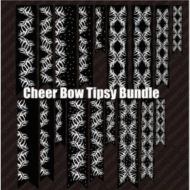 Cheer Bow Tipsy Bundle Rhinestone Download EPS SVG