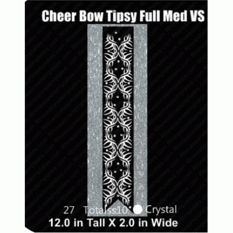 Cheer Bow Tipsy Full med VS Rhinestone Download EPS SVG