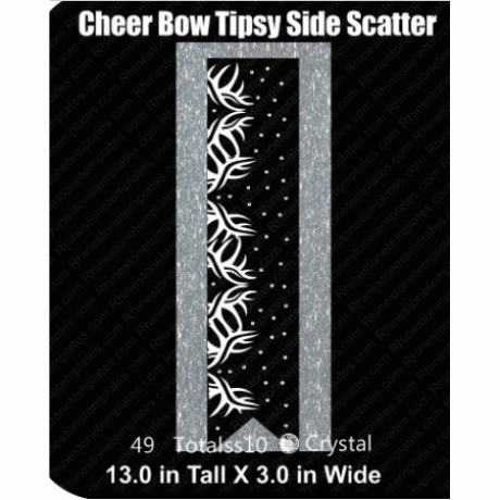 Cheer Bow Tipsy Side Scatter Rhinestone Download EPS SVG