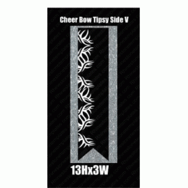 Cheer Bow Tipsy Side V Download EPS SVG