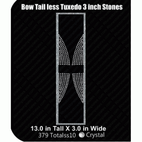 Cheer Bow Tuxedo Tailless stones Rhinestone Download EPS SVG
