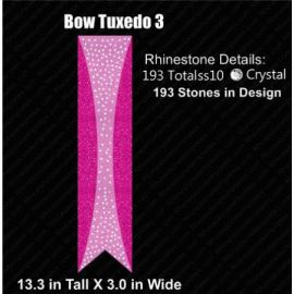 Cheer Bow Tuxedo 3 Rhinestone Digital Download EPS SVG