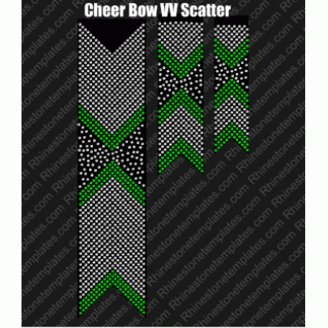 Cheer Bow V V Scatter Trio Design EPS SVG