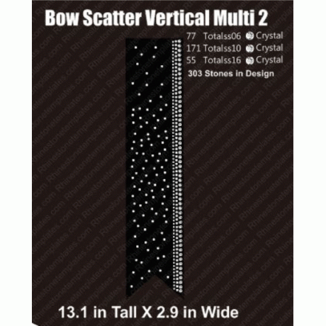 Cheer Bow Vertical Scatter Multi 2 Rhinestone Download EPS SVG Cheer Bow Vertical Scatter Multi 2 Rhinestone Download EPS SVG