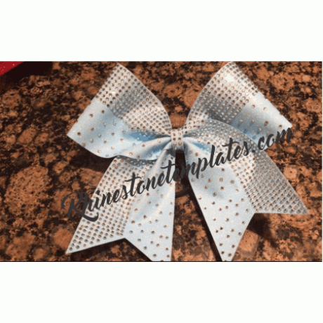 Cheer Bow Vertical Scatter 3 Rhinestone Design Download EPS SVG