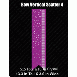 Cheer Bow Vertical Scatter 4  Rhinestone Download EPS SVG