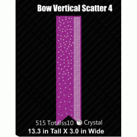 Cheer Bow Vertical Scatter 4  Rhinestone Download EPS SVG