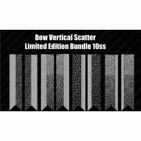 Cheer Bow Vertical Scatter Bundle Rhinestone Design EPS SVG