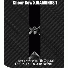 Cheer Bow XDIAMONDS 1 Design EPS SVG