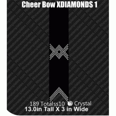 Cheer Bow XDIAMONDS 1 Design EPS SVG