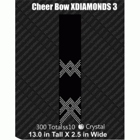 Cheer Bow XDIAMONDS 3 Design EPS SVG