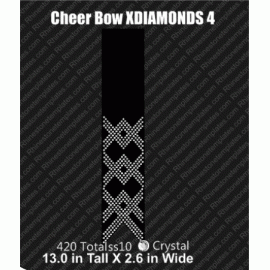 Cheer Bow XDIAMONDS 4 Design EPS SVG