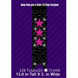Cheer Bow you are a Star Scatter 13 Rhinestone Download EPS SVG