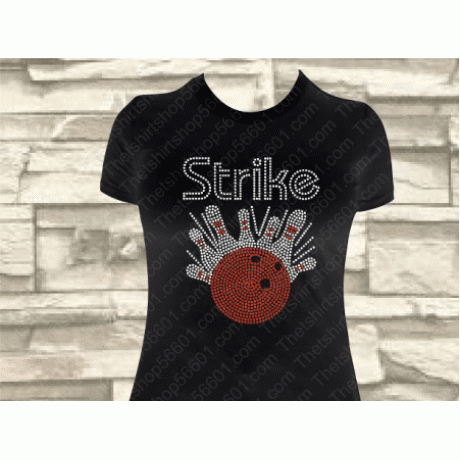 Strike Bowling Rhinestone Download EPS SVG 