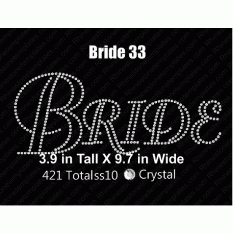 Bride Rhinestone 33 Rhinestone Template