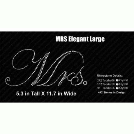 Mrs Large Rhinestone Download EPS SVG