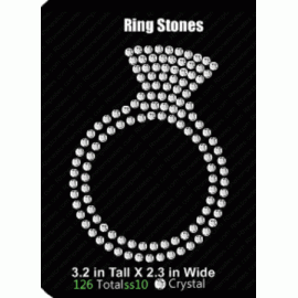 Ring Stones Rhinestone Transfer x10