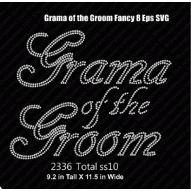 Grama of the Groom Fancy 8 Rhinestone Download EPS SVG