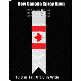 Cheer Bow Canada Spray Open Rhinestone Download EPS SVG