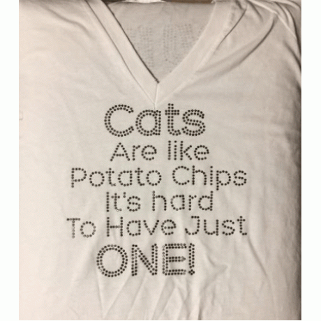 Cats are like Potato chips Design EPS SVG