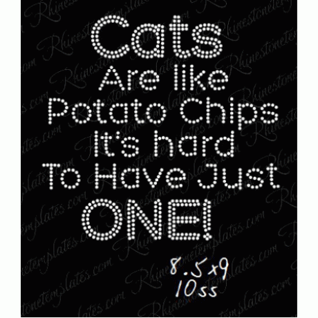 Cats are like Potato chips Design EPS SVG