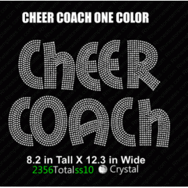 Cheer Coach One Color Rhinestone Download EPS SVG PLT