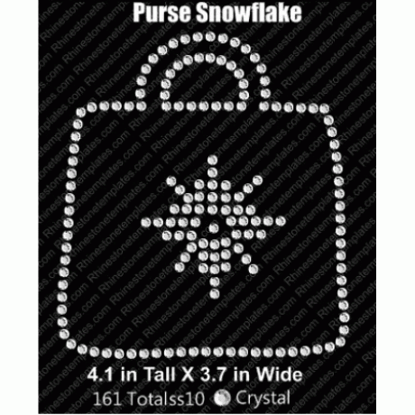Purse with snowflake Rhinestone Download EPS SVG