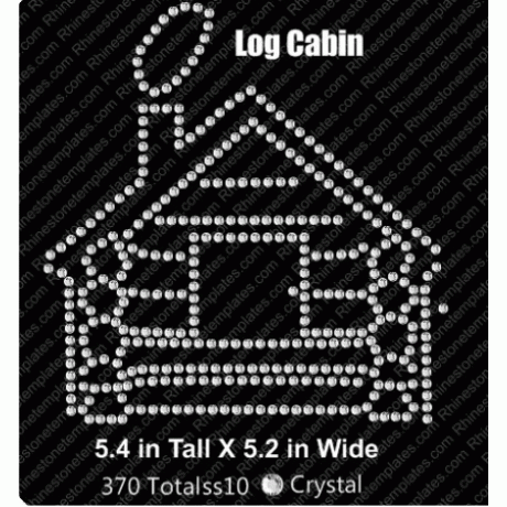 Log Cabin Rhinestone Download EPS SVG