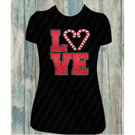 LVE Candy Cane Heart VS Digital Download EPS SVG