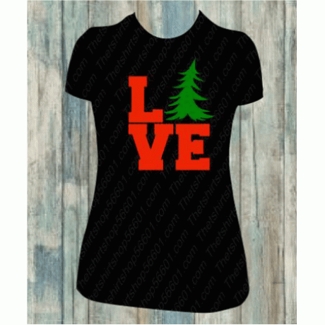 LVE Christmas tree Digital Download EPS SVG