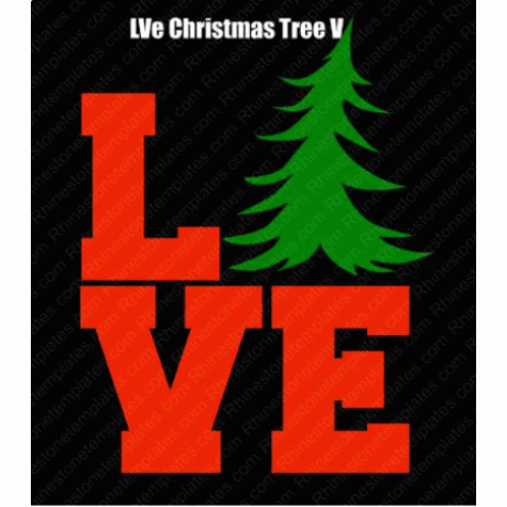 LVE Christmas tree Digital Download EPS SVG