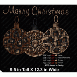 Merry Christmas Leopard Bulbs Rhinestone Download eps svg 