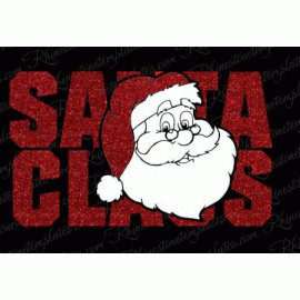 Santa Claus V Knock out design Download EPS SVG