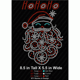 HOHOHO Santa Rhinestone Download EPS SVG