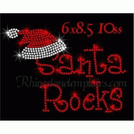 Santa Rocks with Hat Rhinestone Download EPS SVG