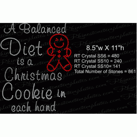 A Balanced Diet is a Christmas Cookie in Each hand Download