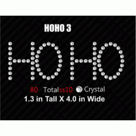 HoHo3 Rhinestone Download EPS SVG