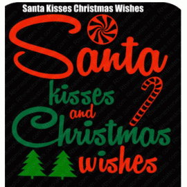 Santa Kisses Christmas Wishes Duo Download EPS SVG PLT