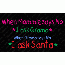 When Mommie says no Santa Download EPS SVG