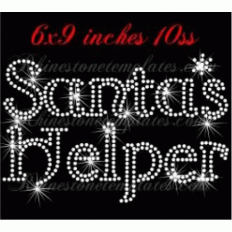 Santas Helper 1 Rhinestone Download EPS SVG