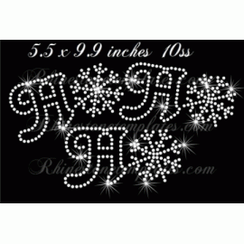 HoHoHo snowflake one color Rhinestone Download EPS SVG