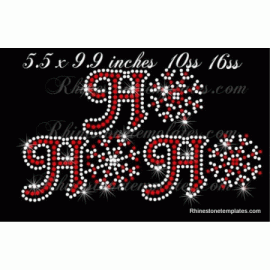 HoHoHo snowflake TWO color Rhinestone Download EPS SVG