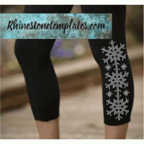 Snowflake Sleeve Capri Leggings Rhinestone Download