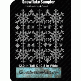 Snowflake Sampler Rhinestone Download EPS SVG PLT