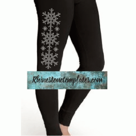 Snowflake Sleeve Capri Leggings Rhinestone Download